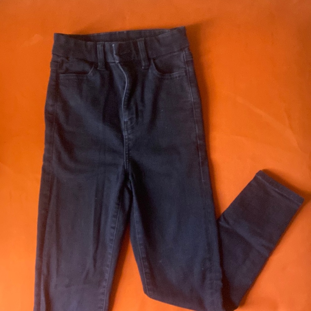 American Eagle Ne(x)t Level Stretch Jeggings in Black (000 X-short)
